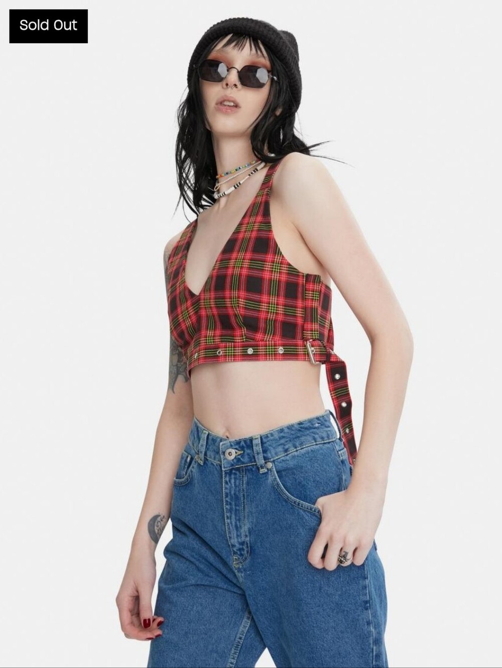 NWT The Ragged Priest Pioneer Plaid Bralette Top